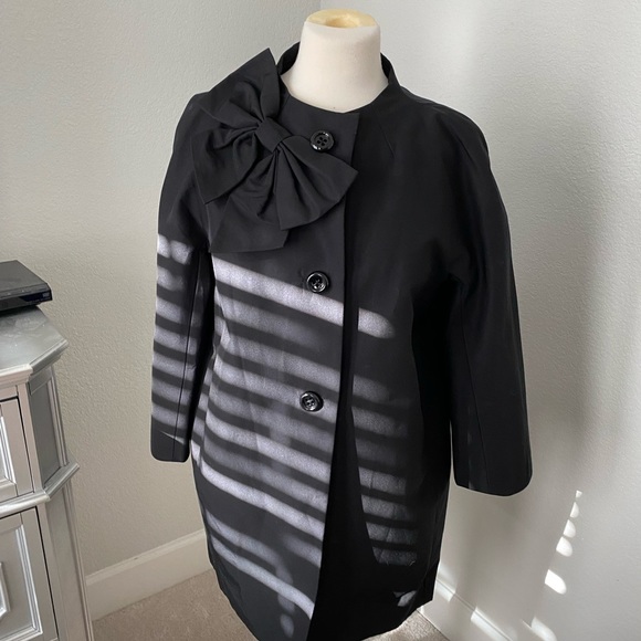 New Black Kate Spade Car Coat